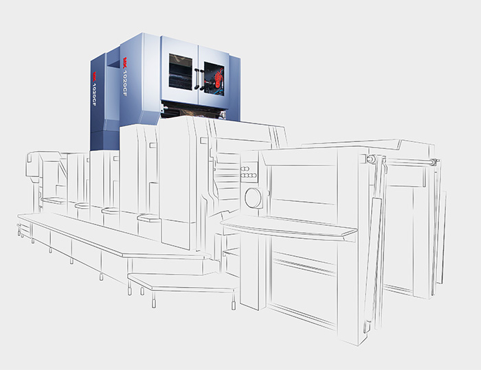 MK 1020CF 冷燙單元
技術(shù)描述：冷燙印技術(shù)
在膠印機上加裝冷燙單元，完成先燙后印或先印后燙，擺桿跳步能有效節(jié)約電化鋁。